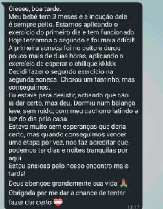 Print de mensagem de cliente